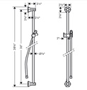 Hansgrohe 04832000 Wallbar 36"