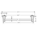 Hansgrohe 04835830 Towel Bar 24"