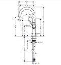 Hansgrohe 04854830 Bar Faucet 1.5 Gpm