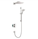 Hansgrohe 04914000 Thermostatic Showerhead/Wallbar Set With Rough 2.0 Gpm