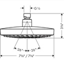 Hansgrohe 04925820 Showerhead 180 2-Jet 2.5 Gpm