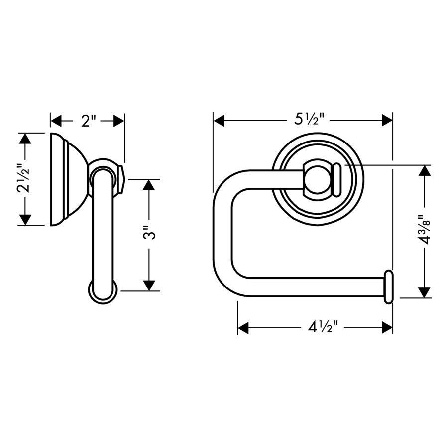 Hansgrohe 06093920 Toilet Paper Holder