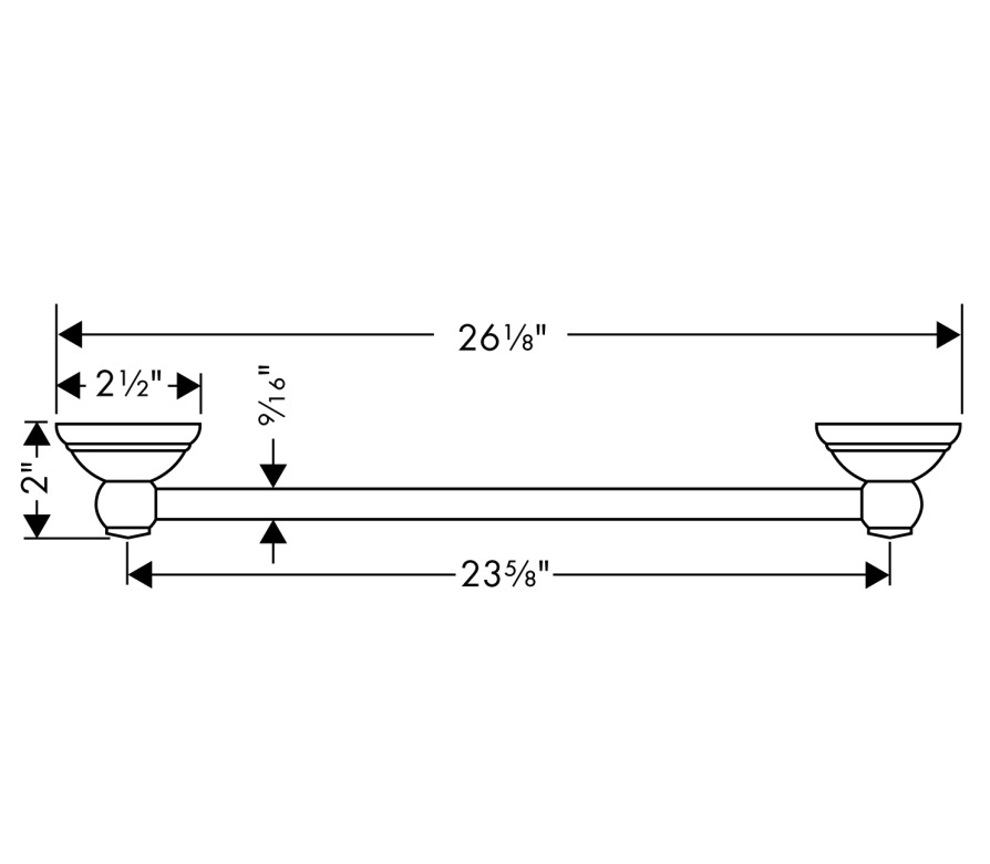 Hansgrohe 06098830 24 Towel Bar