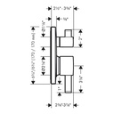 Hansgrohe 15862341 Pressure Balance Trim Square With Diverter