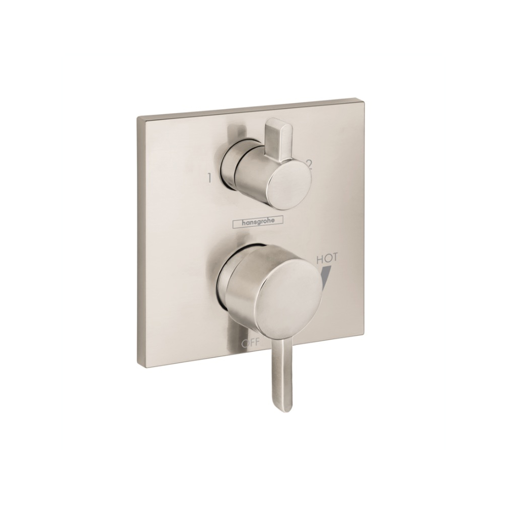 Hansgrohe 15862821 Pressure Balance Trim Square With Diverter