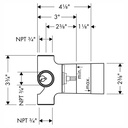 Hansgrohe 15984181 Rough Trio Diverter Valve