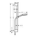 Hansgrohe 24161671 Pulsify Select S Wallbar Set 105 3-Jet 24" 2.5 Gpm Matte Black