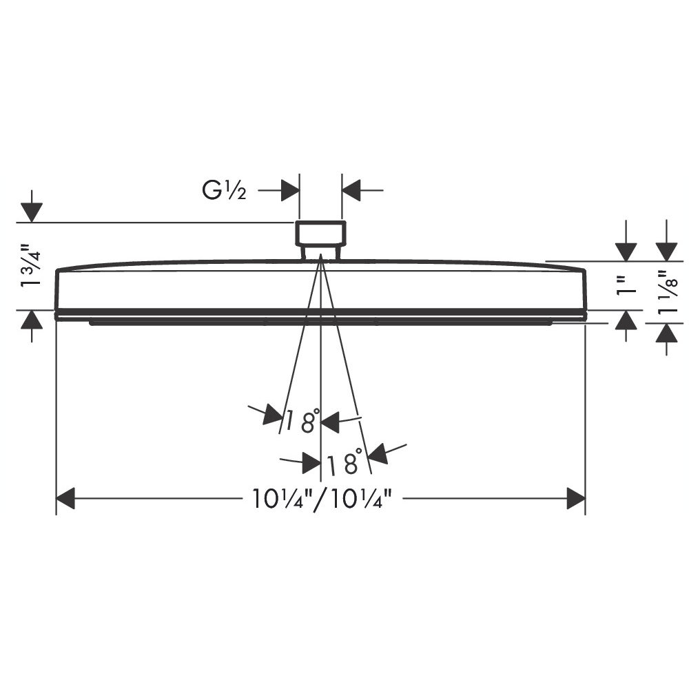Hansgrohe 24332821 Showerhead 260 1-Jet 1.75Gpm