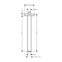 Hansgrohe 24339821 Extension Pipe For Ceiling Mount E 12"