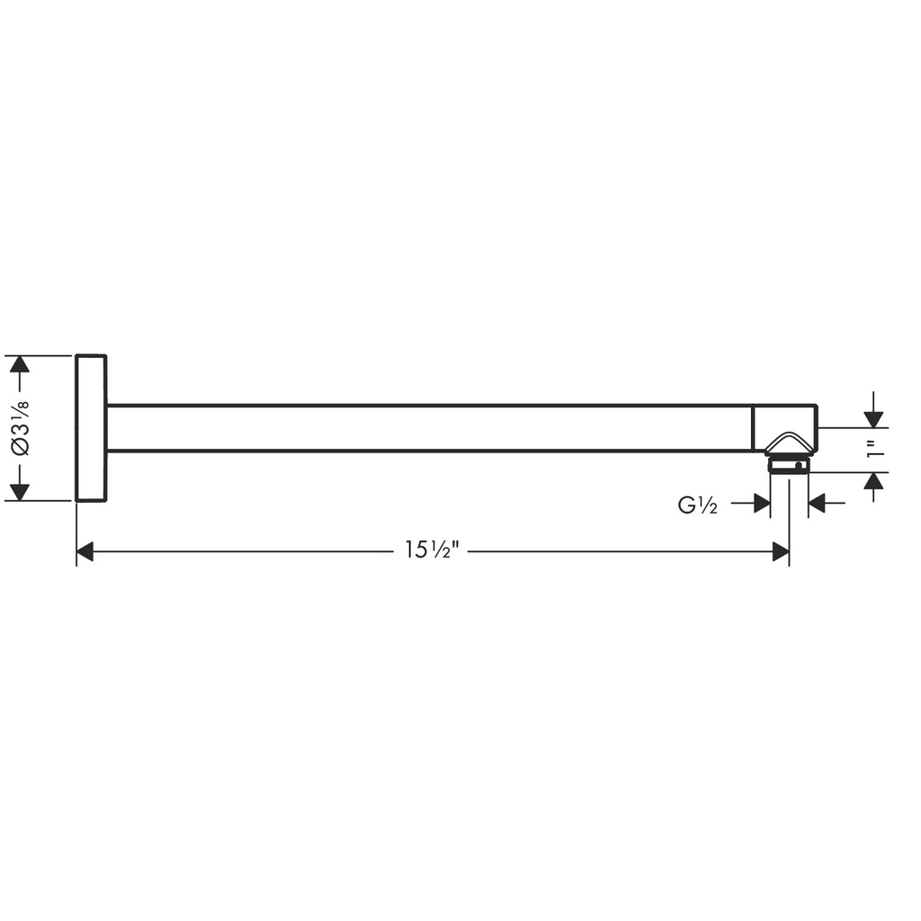 Hansgrohe 24357671 Showerarm 15"