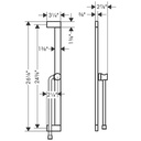 Hansgrohe 24404670 Wallbar 24"