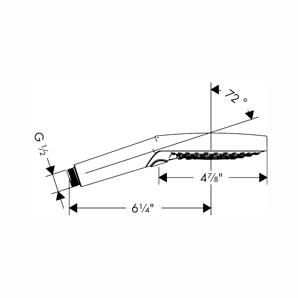 Hansgrohe 26052671 Handshower 120 3-Jet 1.75 Gpm