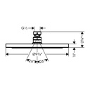 Hansgrohe 26071331 Showerhead 240 1-Jet 1.75 Gpm