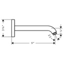 Hansgrohe 26430001 Showerarm Square 9"