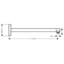 Hansgrohe 26431251 Showerarm 15"