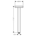 Hansgrohe 26433001 Extension Pipe For Ceiling Mount 12"