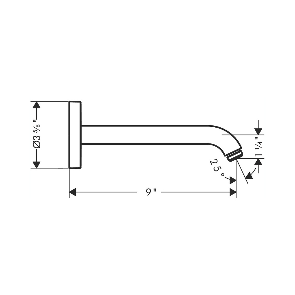 Hansgrohe 26435001 Showerarm 9"
