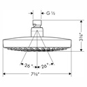 Hansgrohe 26549821 Showerhead 180 2-Jet 1.5 Gpm