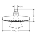 Hansgrohe 26817821 Showerhead 180 2-Jet 1.5 Gpm