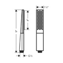 Hansgrohe 26863701 Handshower 100 1-Jet 1.5 Gpm