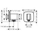 Hansgrohe 26887341 Wall Outlet With Handshower Holder