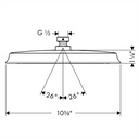 Hansgrohe 26921831 Showerhead 240 1-Jet Powderrain 2.5 Gpm