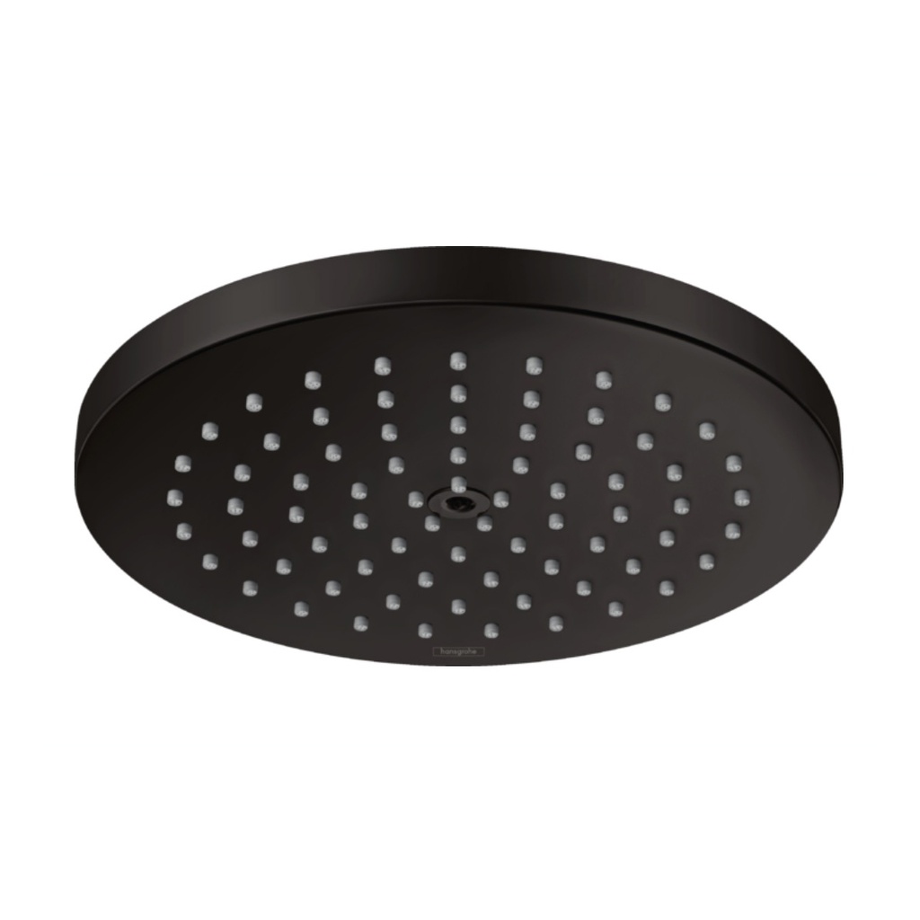 Hansgrohe 26928671 Raindance S Showerhead 180 1-Jet Powderrain 2.5 Gpm Matte Black
