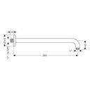Hansgrohe 27413991 Showerarm 15"