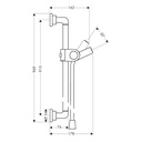 Hansgrohe 27831250 Wallbar 36"