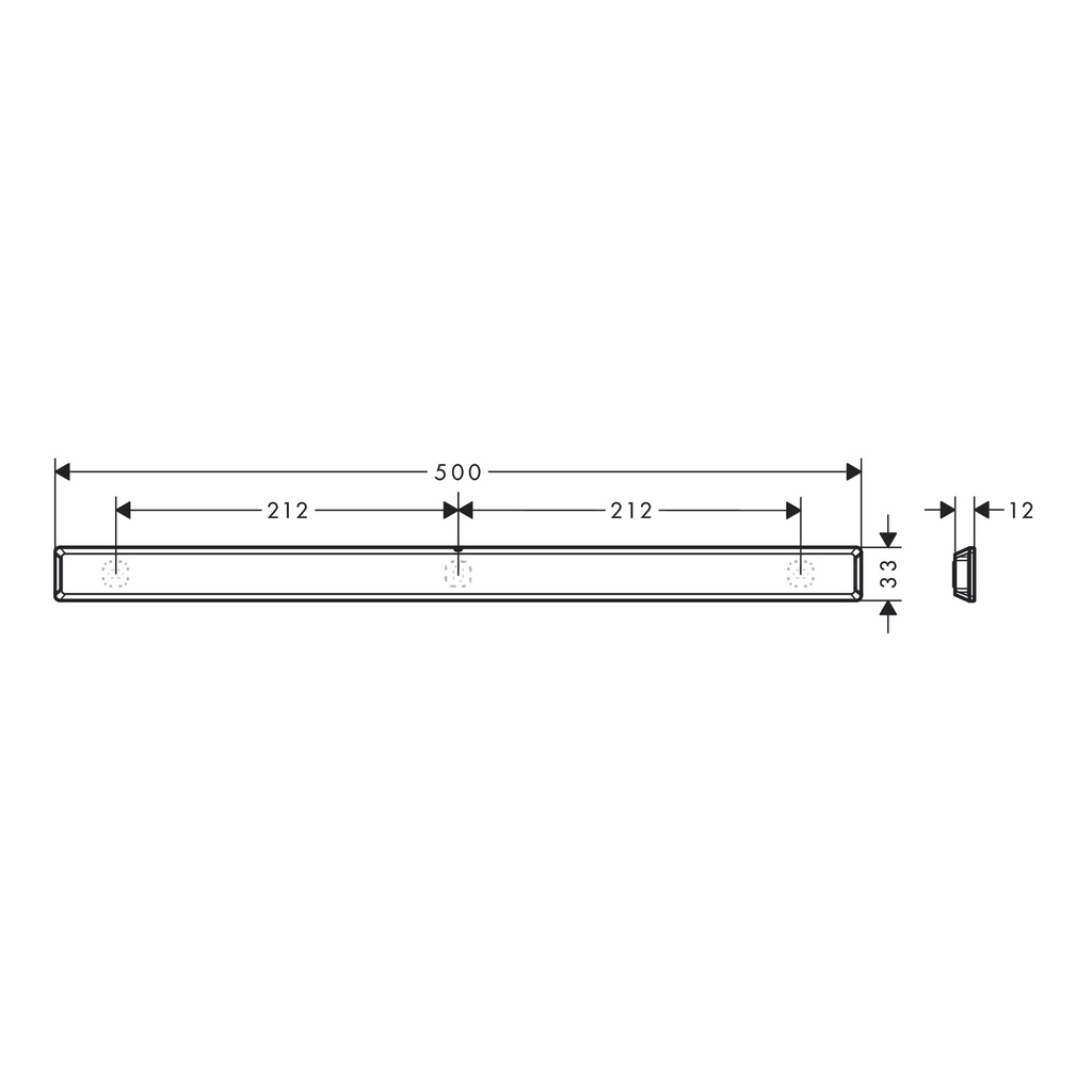 Hansgrohe 27902700 Wallstoris Wall Bar 20"