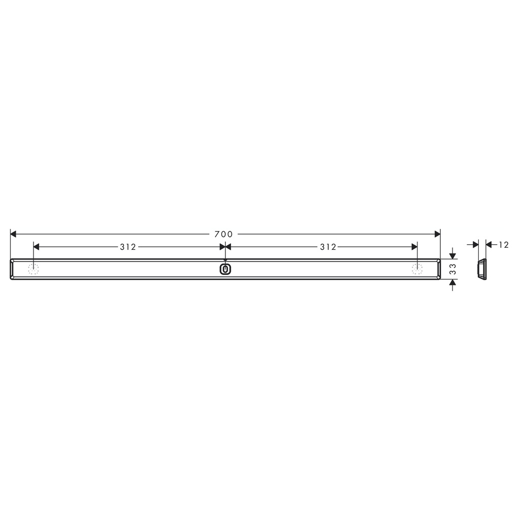 Hansgrohe 27904670 Wall Bar 28"