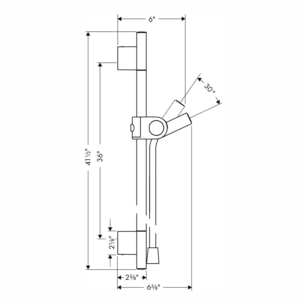 Hansgrohe 27989330 Wallbar 36"