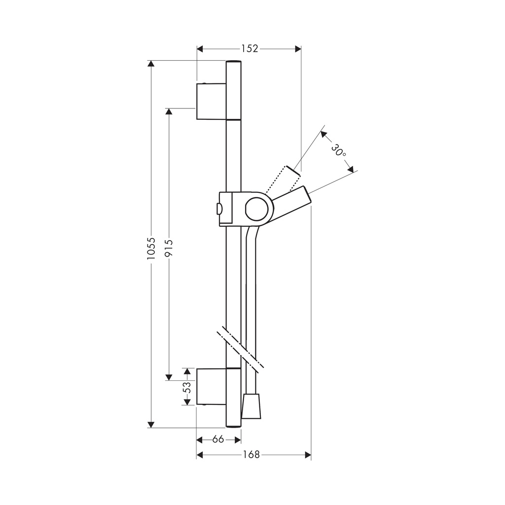 Hansgrohe 27989990 Wallbar 36"