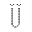Hansgrohe 28112340 Metal Handshower Hose 49"