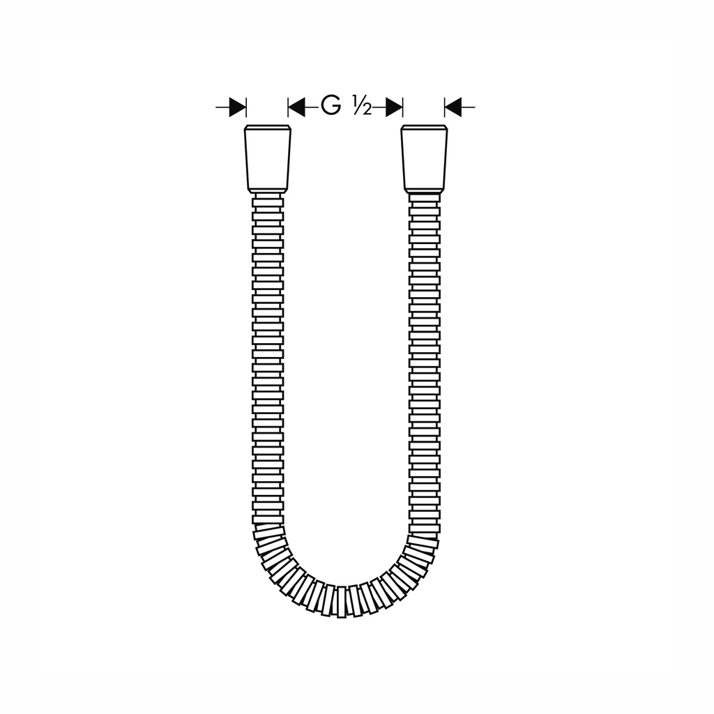 Hansgrohe 28120340 Metal Handshower Hose 80"