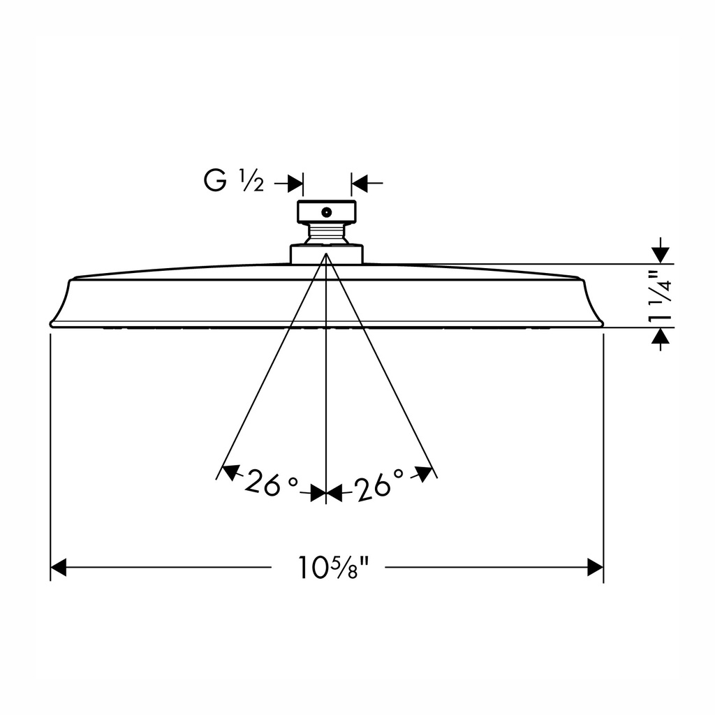 Hansgrohe 28427671 Showerhead 240 1-Jet 2.5 Gpm