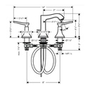 Hansgrohe 31330831 Widespread Faucet 110 With Lever Handles And Pop-Up Drain 1
