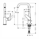 Hansgrohe 31609821 Focus E Tall Single Hole Faucet