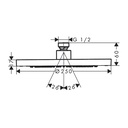 Hansgrohe 35386001 Showerhead 245 1-Jet 1.5 Gpm