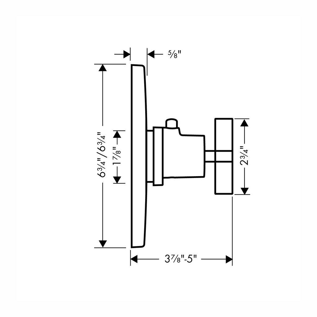 Hansgrohe 39716821 Axor Citterio Thermostat,Levertrim