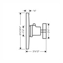 Hansgrohe 39716821 Axor Citterio Thermostat,Levertrim