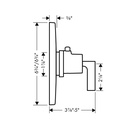 Hansgrohe 39711821 Axor Citterio Thermostat,Levertrim