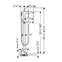 Hansgrohe 39460821 Freestanding Tub Filler Trim With 1.75 Gpm Handshower