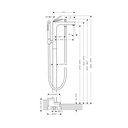 Hansgrohe 39440341 Freestanding Tub Filler Trim With 1.75 Gpm Handshower