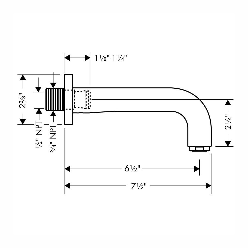 Hansgrohe 39410821 Citterio Tub Spout