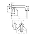 Hansgrohe 39121251 Wall-Mounted Single-Handle Faucet Trim 1.2 Gpm
