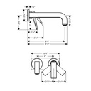Hansgrohe 39119821 Wall-Mounted Single-Handle Faucet Trim With Base Plate 1.2