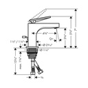 Hansgrohe 39022001 Single-Hole Faucet 90 With Pop-Up Drain 1.2 Gpm