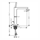 Hansgrohe 39020821 Citterio Single Hole Highriser