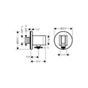 Hansgrohe 36733821 Wall Outlet With Handshower Holder Round